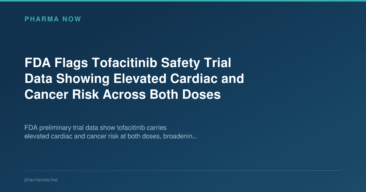 FDA Flags Tofacitinib Safety Trial Data Showing Elevated Cardiac and Cancer Risk Across Both Doses