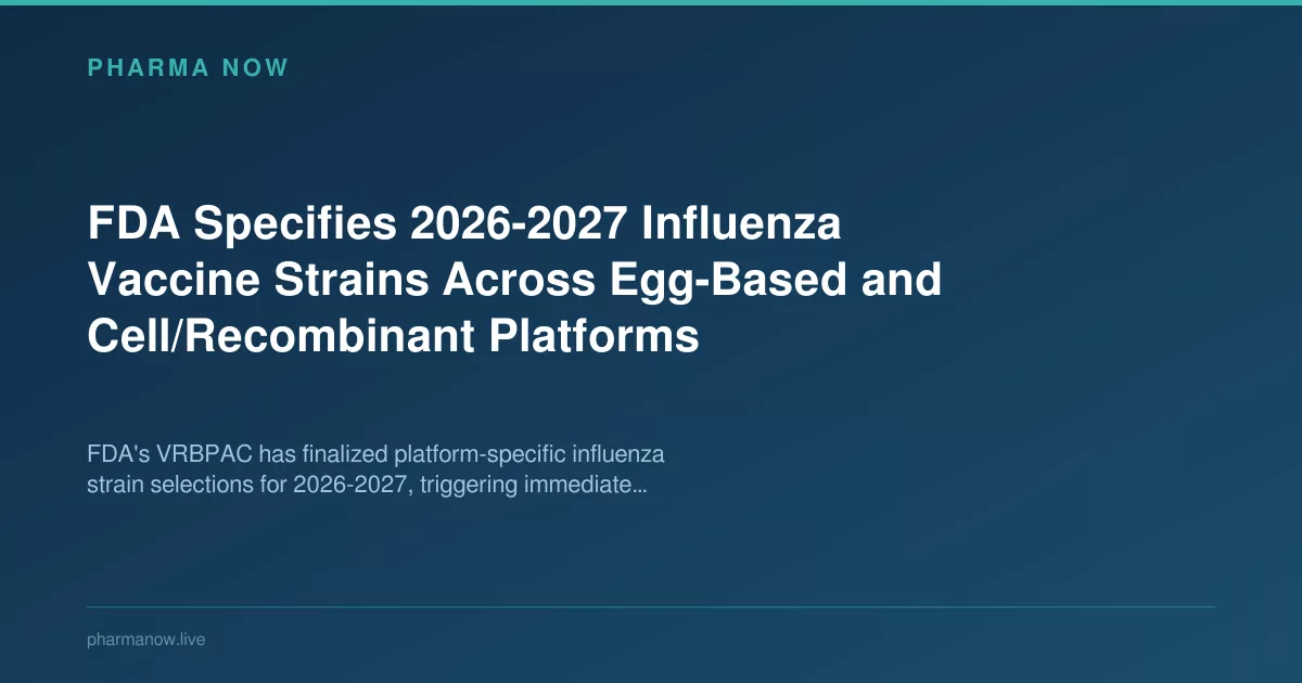 FDA Finalizes 2026–2027 Flu Vaccine Strain Selection