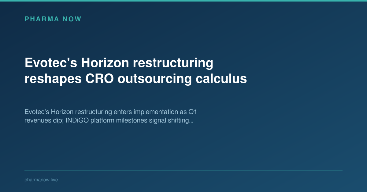 Evotec's Horizon restructuring reshapes CRO outsourcing calculus