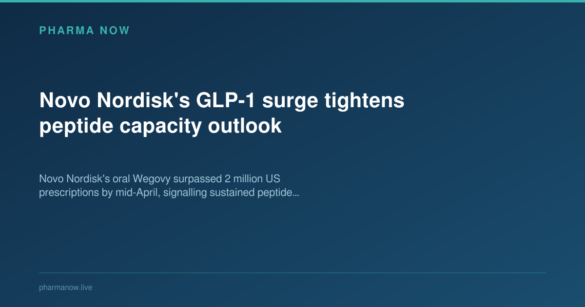 Novo Nordisk's GLP-1 surge tightens peptide capacity outlook