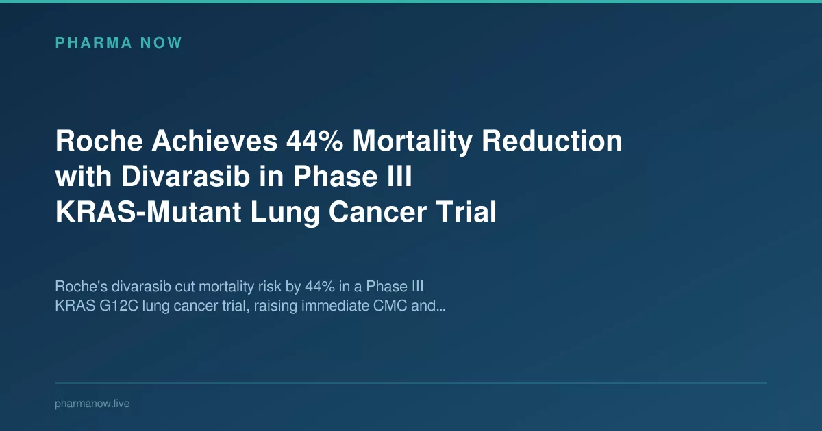 Roche Achieves 44% Mortality Reduction with Divarasib in Phase III KRAS-Mutant Lung Cancer Trial