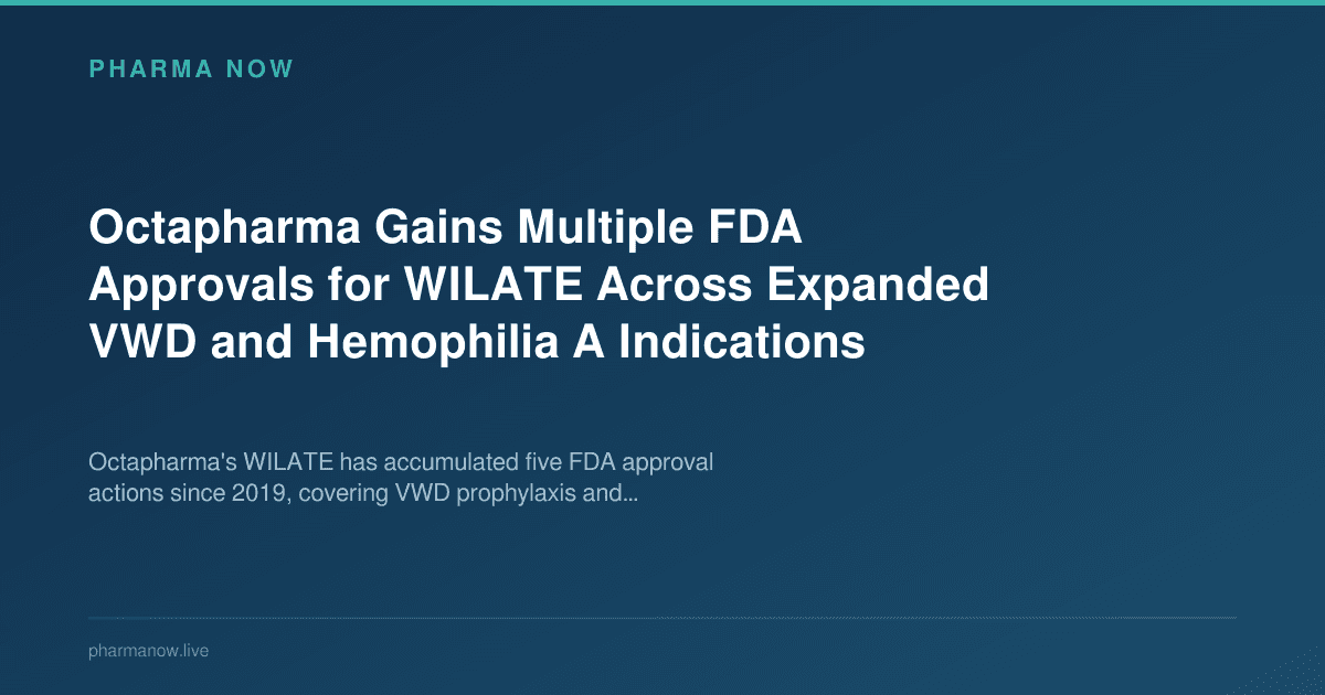Octapharma Gains Multiple FDA Approvals for WILATE Across Expanded VWD and Hemophilia A Indications