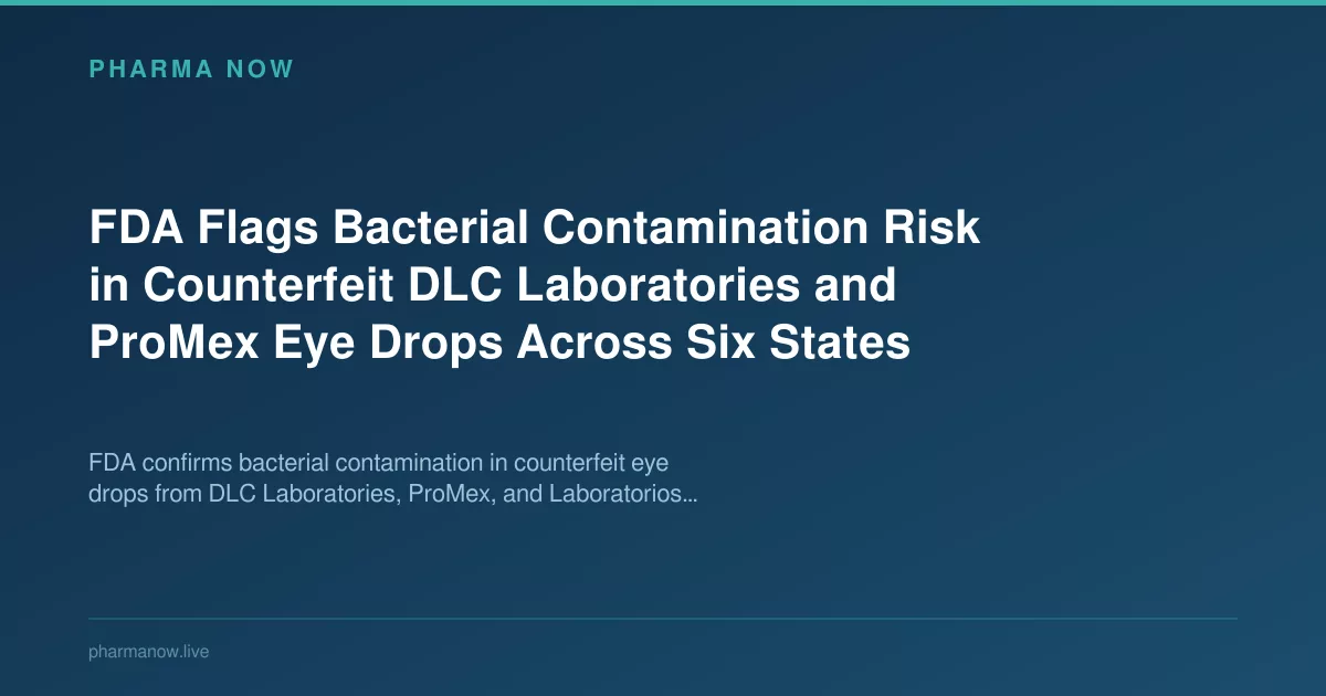 FDA Flags Bacterial Contamination Risk in Counterfeit DLC Laboratories and ProMex Eye Drops Across Six States