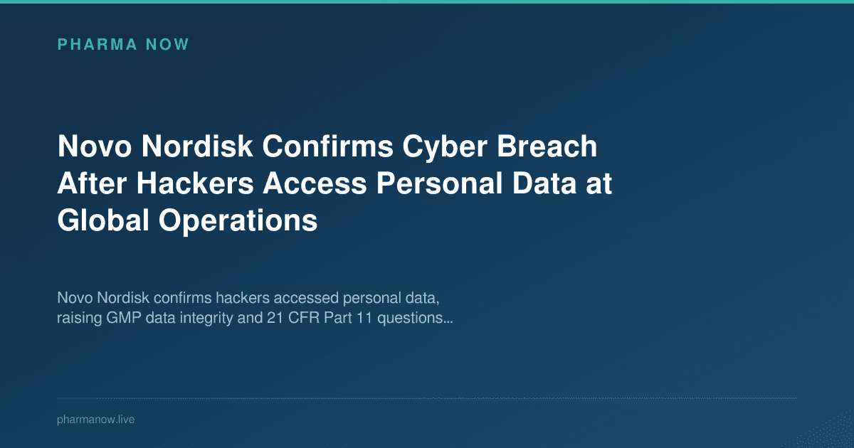 Novo Nordisk Confirms Cyber Breach After Hackers Access Personal Data at Global Operations
