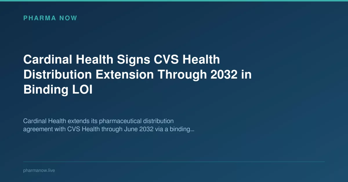 Cardinal Health Signs CVS Health Distribution Extension