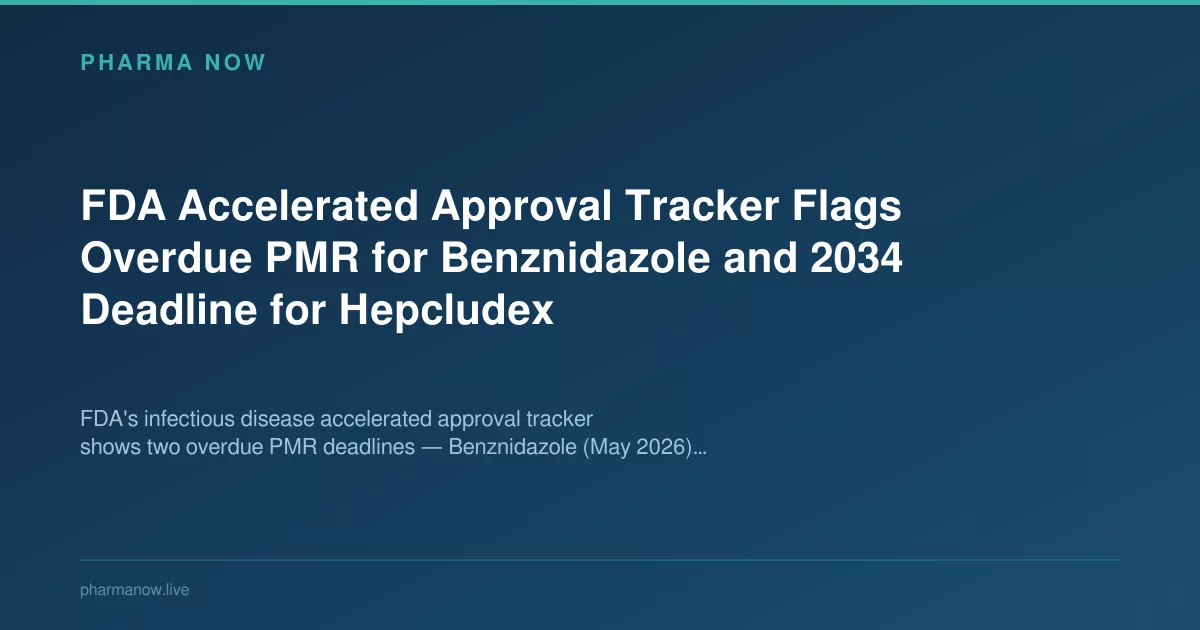 FDA Tracker Flags Benznidazole PMR, Hepcludex Faces 2034 Deadline