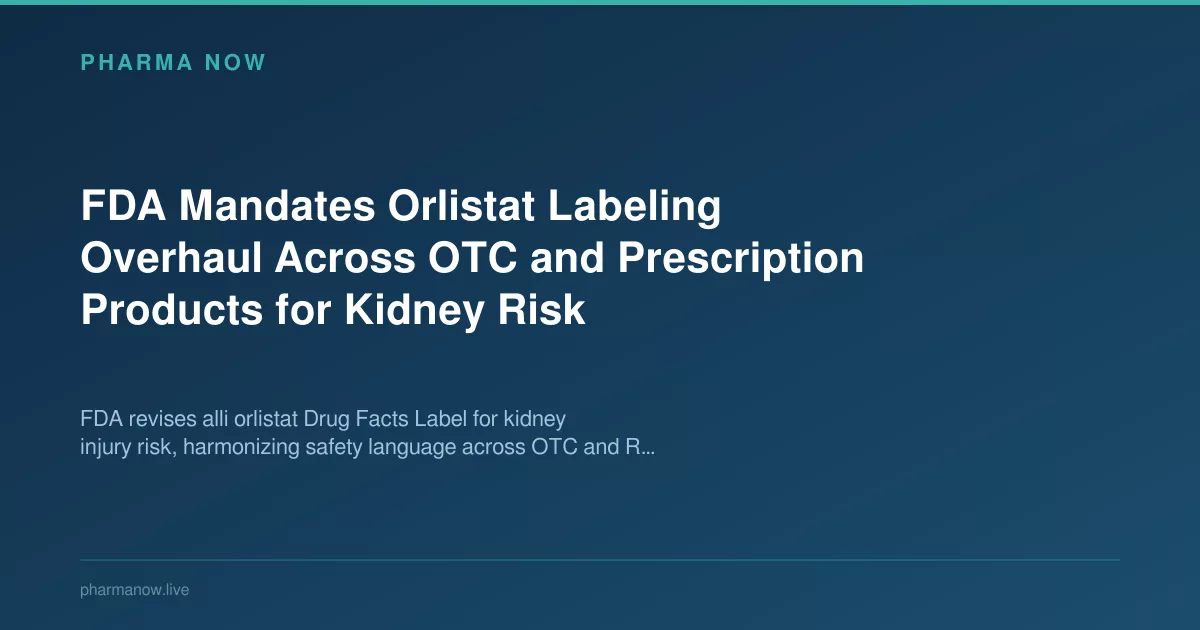 Orlistat Kidney Injury Label Change: FDA Updates alli and Xenical