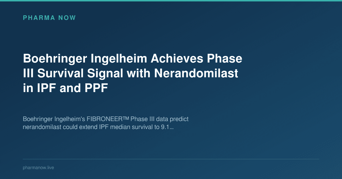Boehringer Ingelheim Achieves Phase III Survival Signal with Nerandomilast in IPF and PPF