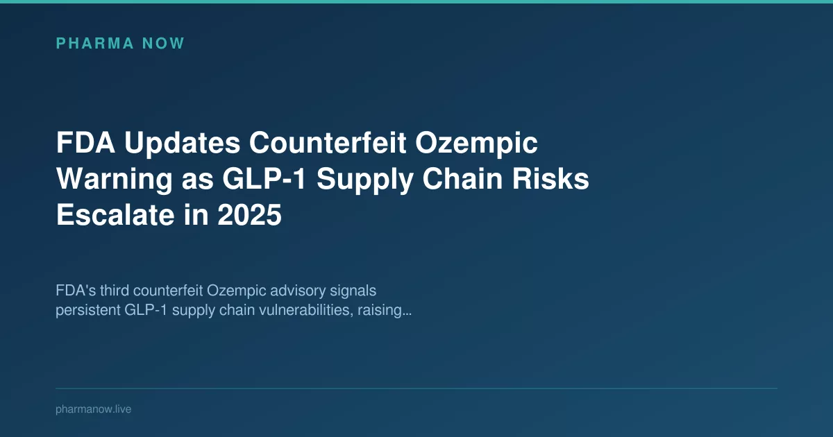 FDA Updates Ozempic Counterfeit Warning Amid GLP-1 Risks