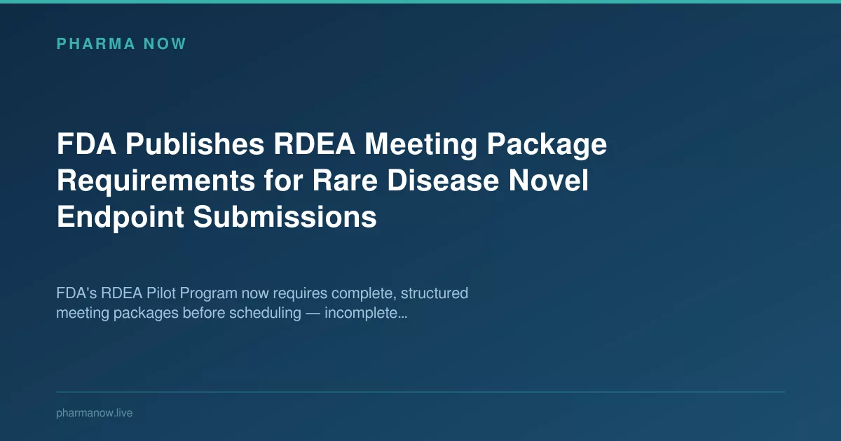 FDA Sets RDEA Meeting Requirements for Rare Disease Endpoints