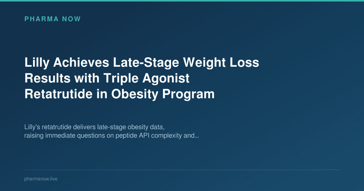 Lilly Achieves Late-Stage Weight Loss Results with Triple Agonist Retatrutide in Obesity Program