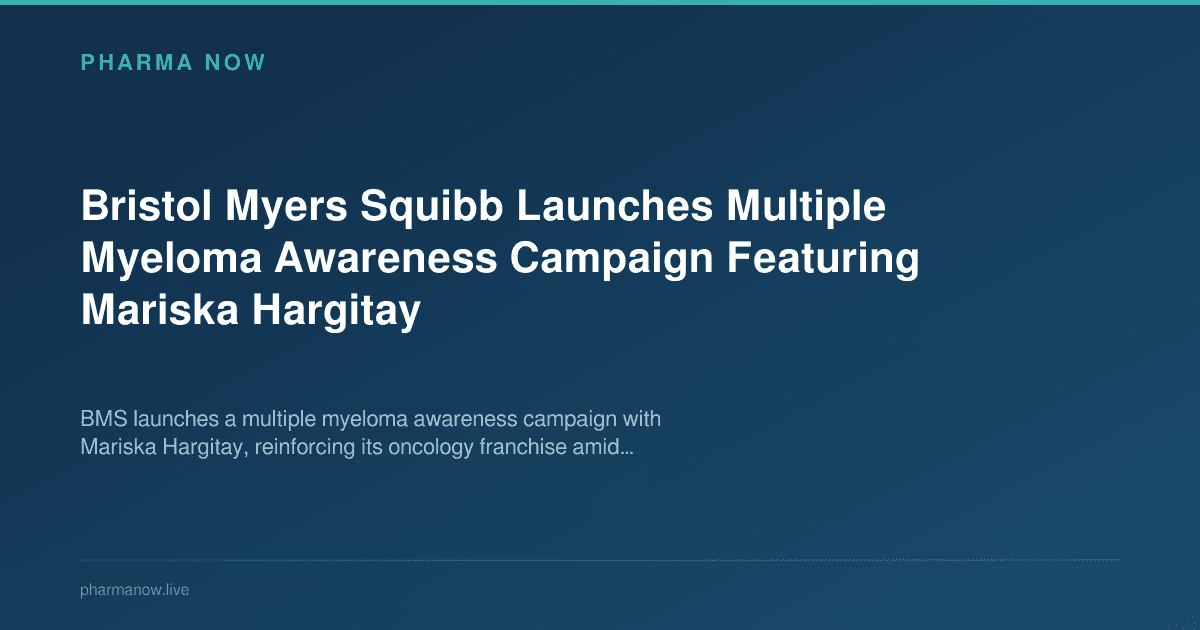 Bristol Myers Squibb Launches Multiple Myeloma Awareness Campaign Featuring Mariska Hargitay