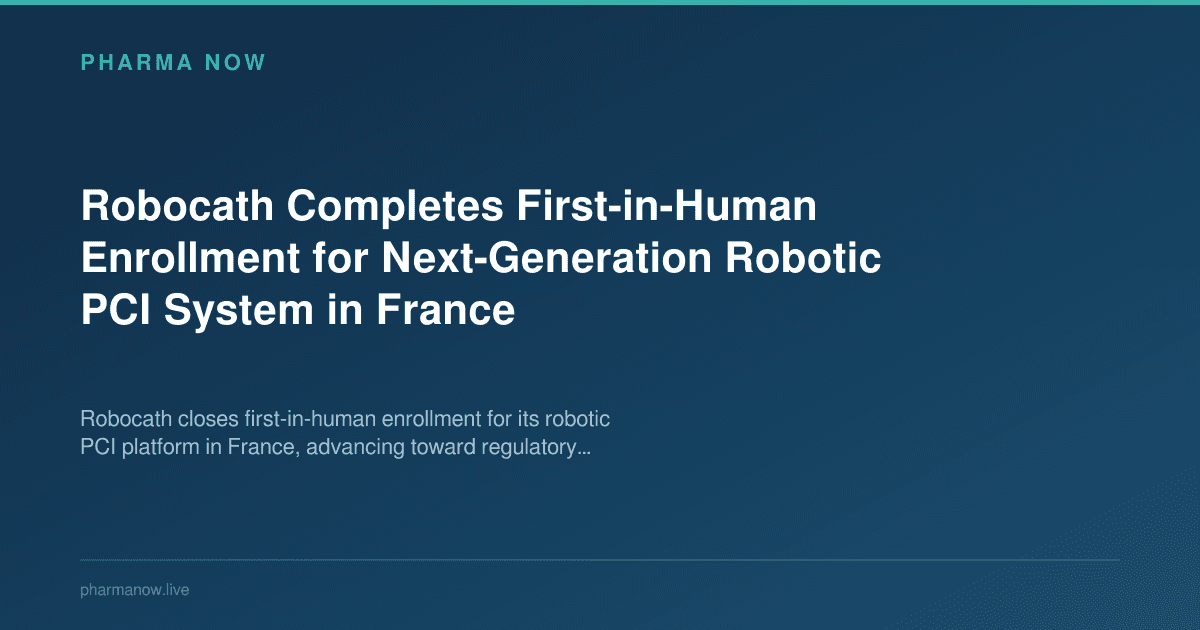 Robocath Completes First-in-Human Enrollment for Next-Generation Robotic PCI System in France