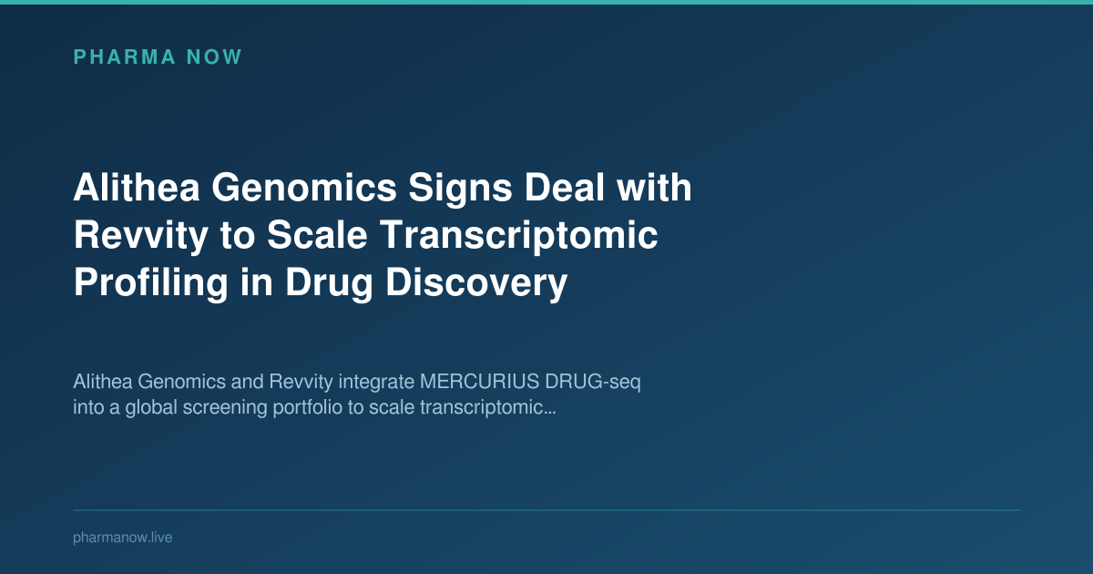 Alithea Genomics Signs Deal with Revvity to Scale Transcriptomic Profiling in Drug Discovery
