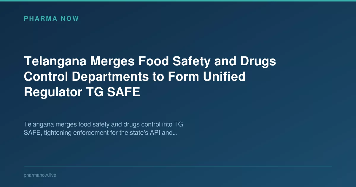Telangana Merges Food Safety and Drugs Control Departments