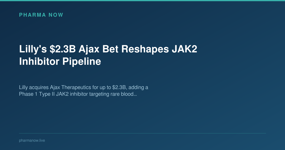Lilly's $2.3B Ajax Bet Reshapes JAK2 Inhibitor Pipeline