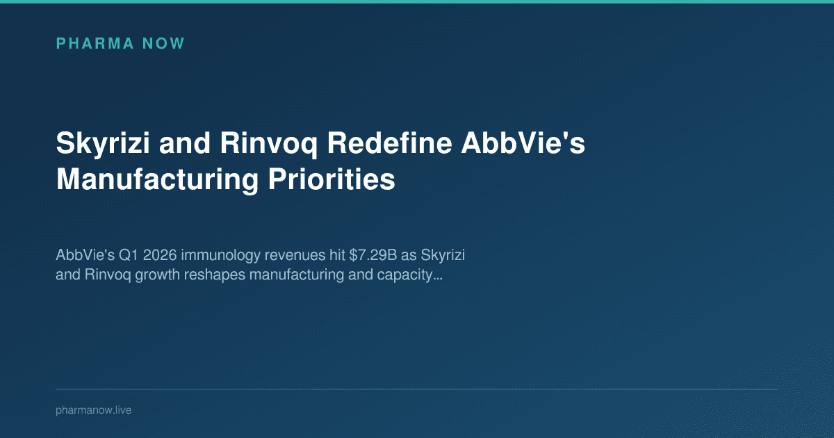 Skyrizi and Rinvoq Redefine AbbVie's Manufacturing Priorities
