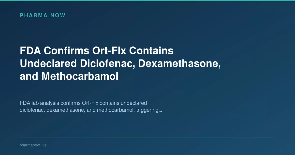 FDA Confirms Ort-Flx Contains Undeclared Diclofenac, Dexamethasone, and Methocarbamol