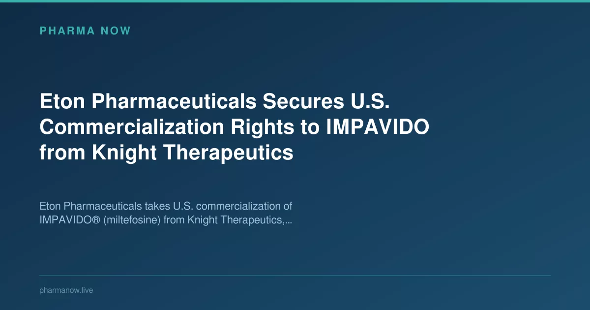Eton Pharmaceuticals IMPAVIDO: U.S. Rights Move from Knight