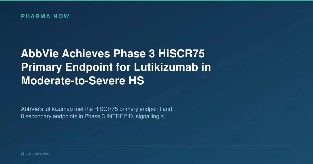 AbbVie Achieves Phase 3 HiSCR75 Primary Endpoint for Lutikizumab
