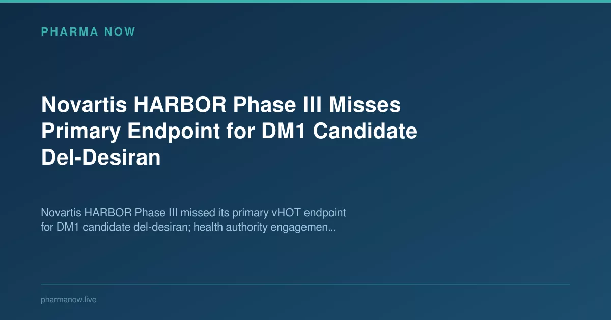 Novartis HARBOR Phase III Trial Misses Primary Endpoint