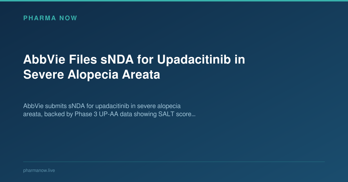 AbbVie Files sNDA for Upadacitinib in Severe Alopecia Areata