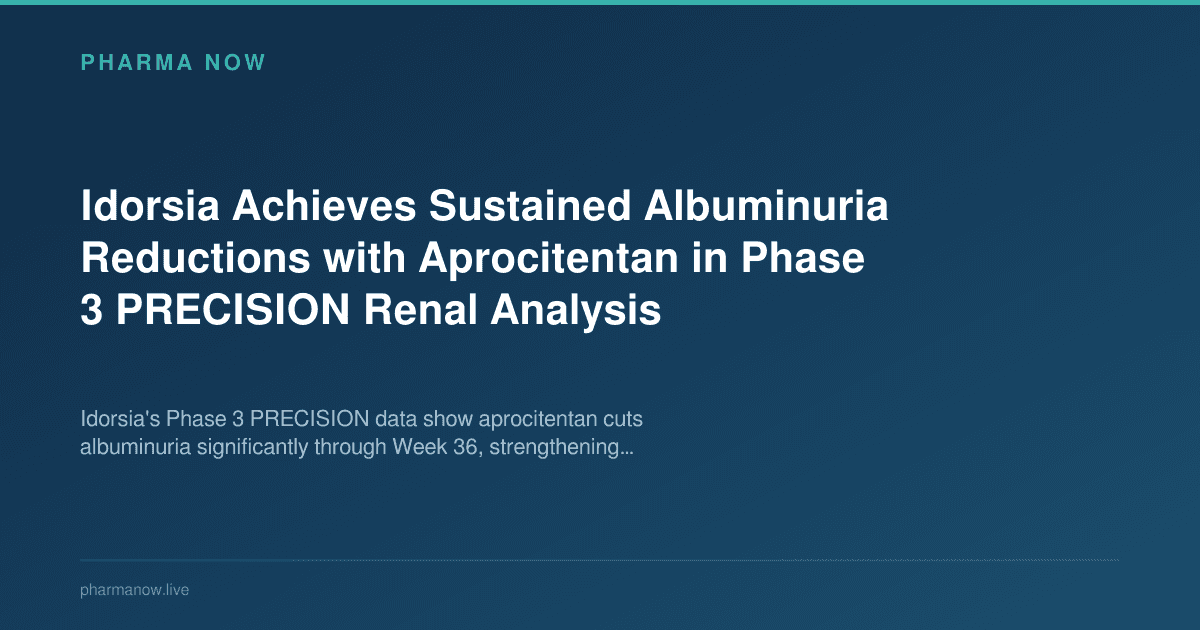 Idorsia Achieves Sustained Albuminuria Reductions with Aprocitentan in Phase 3 PRECISION Renal Analysis