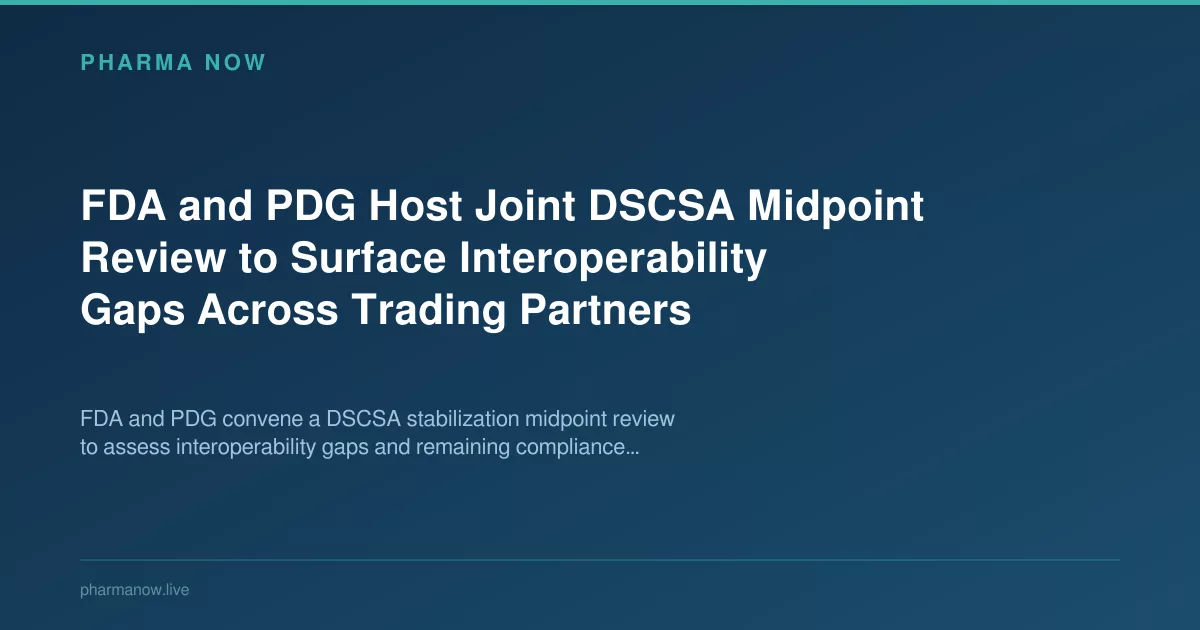 FDA and PDG Host Joint DSCSA Midpoint Review to Surface Interoperability Gaps Across Trading Partners