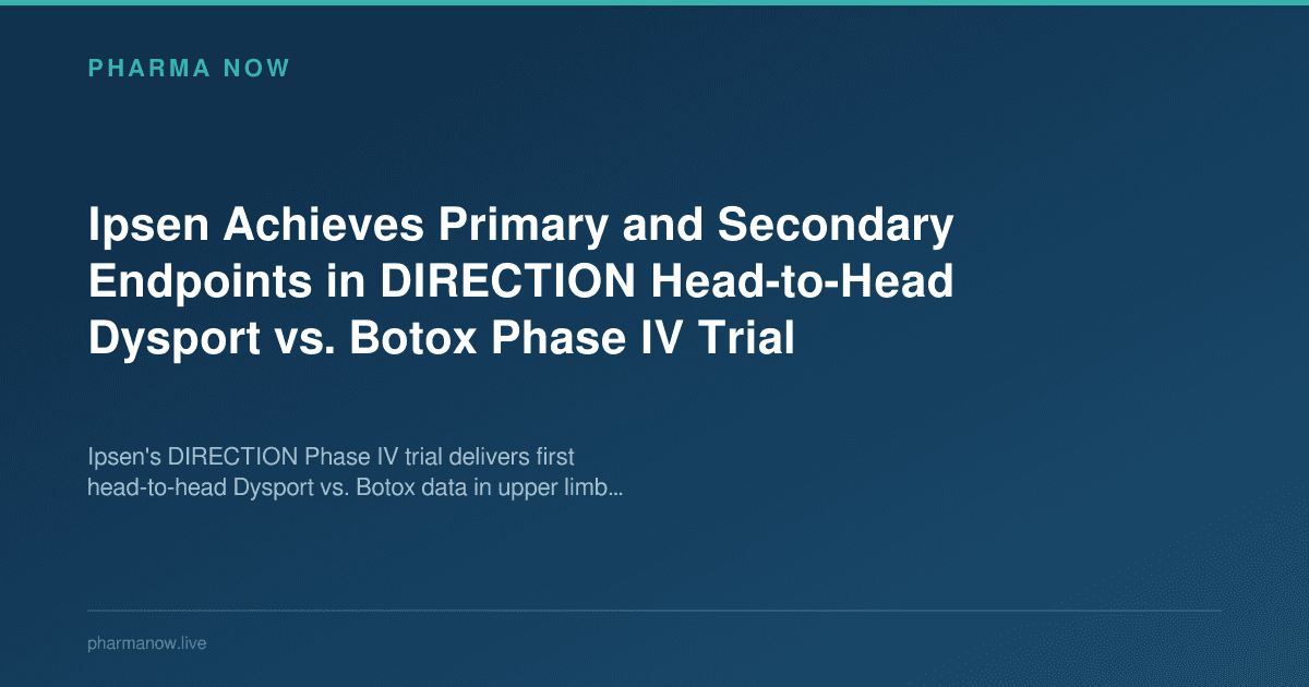 Ipsen Achieves Primary and Secondary Endpoints in DIRECTION Head-to-Head Dysport vs. Botox Phase IV Trial