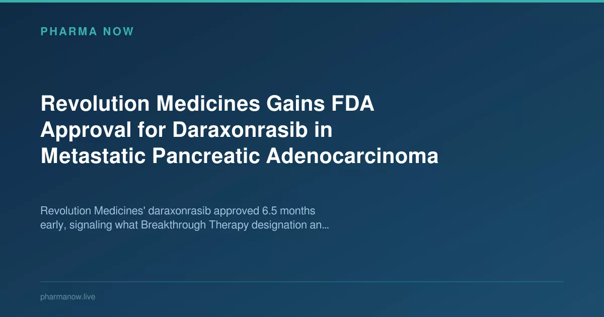 Revolution Medicines Wins FDA Approval for Daraxonrasib