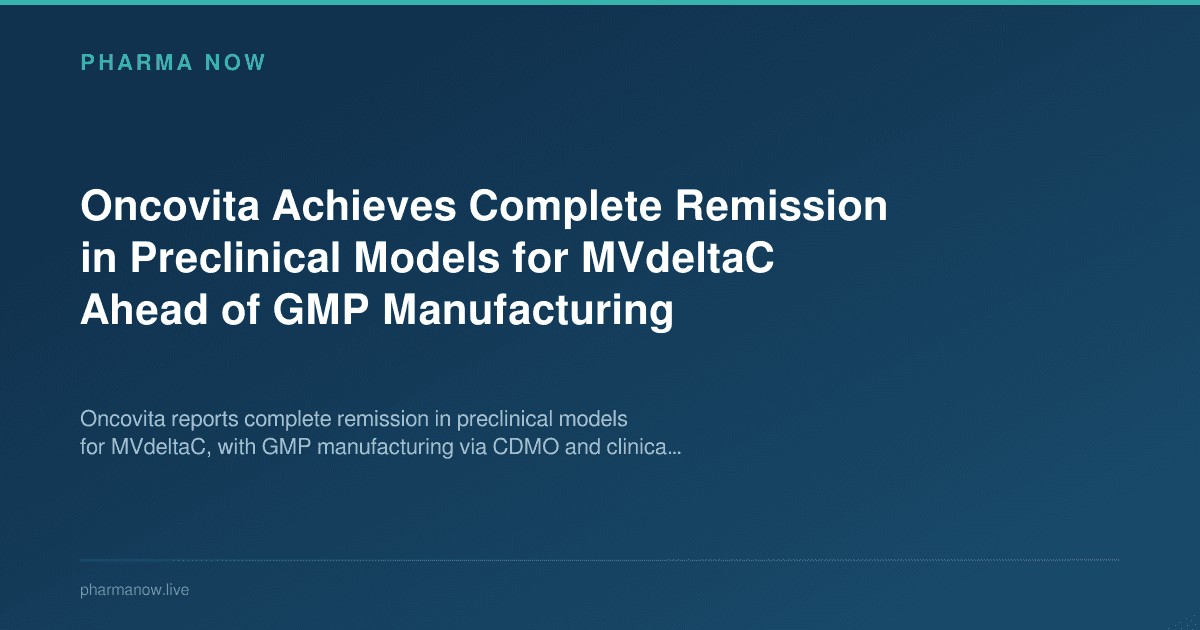 Oncovita Achieves Complete Remission in Preclinical Models for MVdeltaC Ahead of GMP Manufacturing