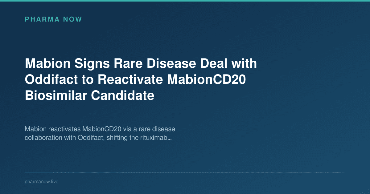 Mabion Signs Rare Disease Deal with Oddifact to Reactivate MabionCD20 Biosimilar Candidate