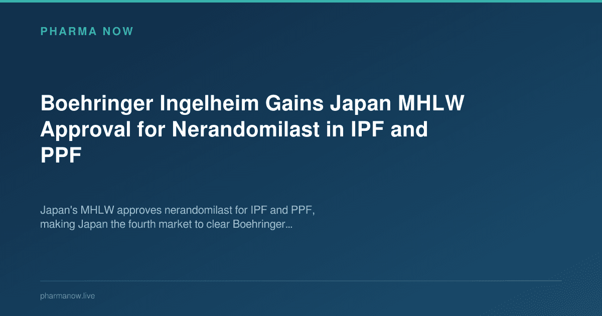 Boehringer Ingelheim Gains Japan MHLW Approval for Nerandomilast in IPF and PPF