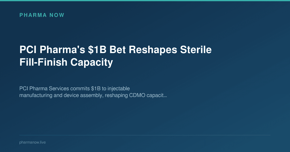 PCI Pharma's $1B Bet Reshapes Sterile Fill-Finish Capacity
