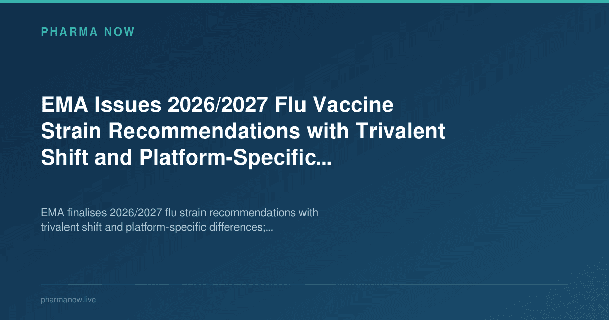 EMA Issues 2026/2027 Flu Vaccine Strain Recommendations with Trivalent Shift and Platform-Specific Differences