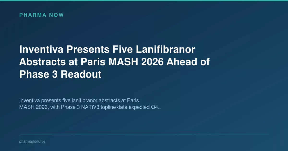 Inventiva Presents Five Lanifibranor Abstracts At Paris MASH 2026