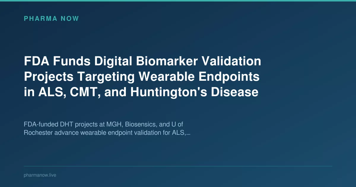 FDA Funds Digital Biomarker Validation Projects Targeting Wearable Endpoints
