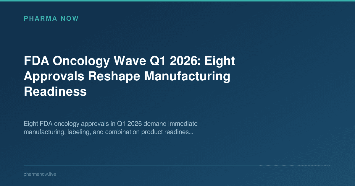 FDA Oncology Wave Q1 2026: Eight Approvals Reshape Manufacturing Readiness