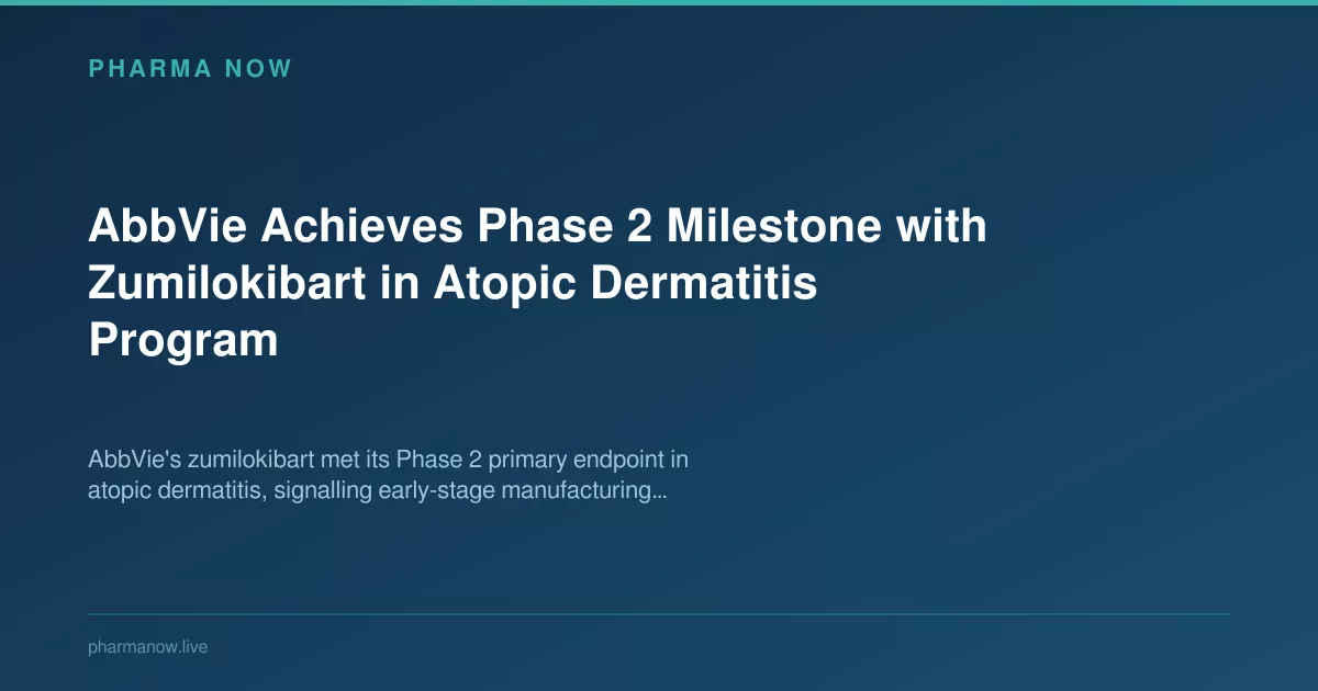 Abbvie Zumilokibart Meets Easi 75; Key Cmc Qa Phase Three Roadmap