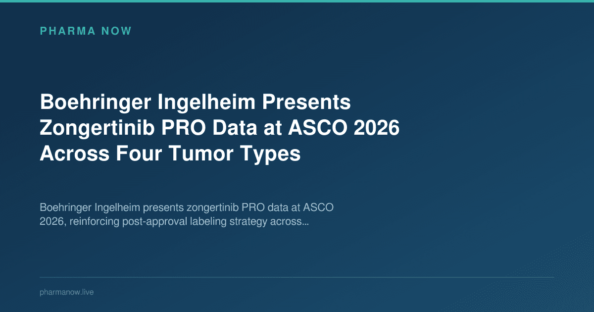 Boehringer Ingelheim Presents Zongertinib PRO Data at ASCO 2026 Across Four Tumor Types