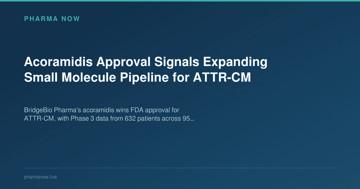Acoramidis Approval Signals Expanding Small Molecule Pipeline for ATTR-CM