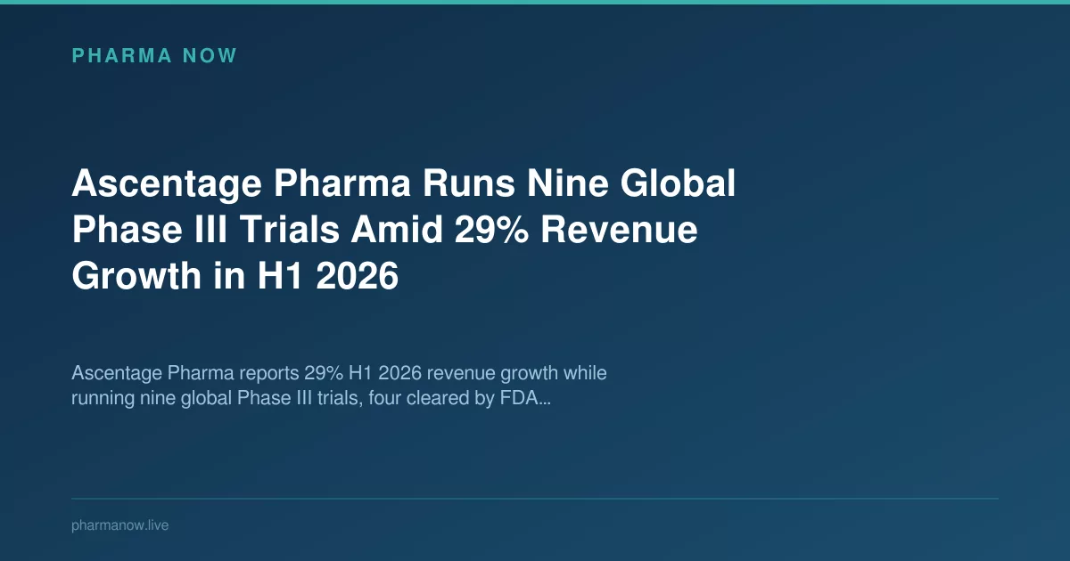Ascentage Pharma Runs Nine Phase III Trials Amid 29% H1 Growth