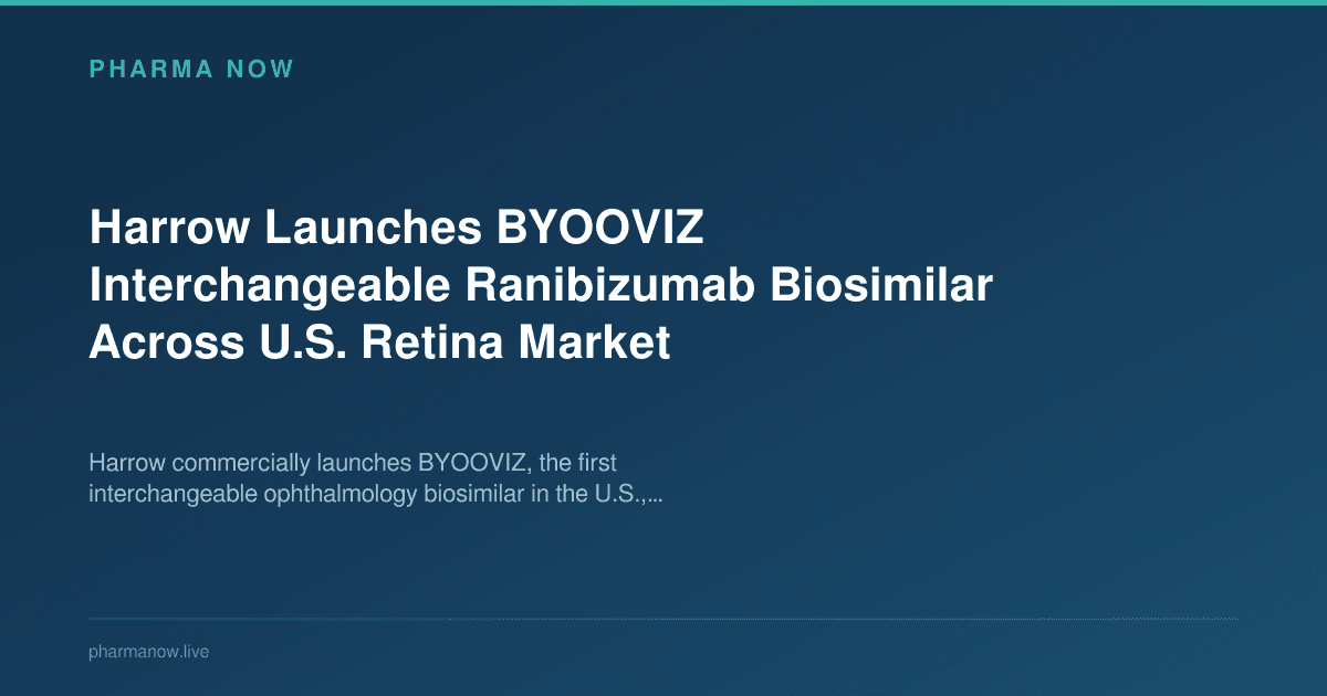Harrow Launches BYOOVIZ Interchangeable Ranibizumab Biosimilar Across U.S. Retina Market