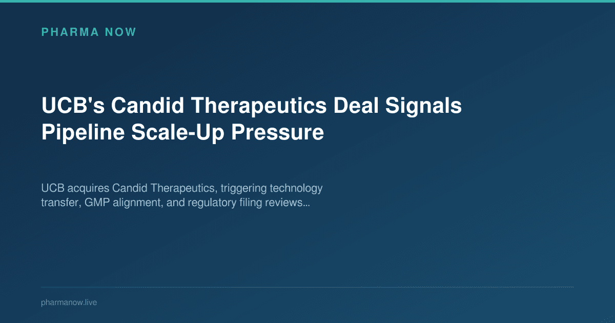 UCB's Candid Therapeutics Deal Signals Pipeline Scale-Up Pressure
