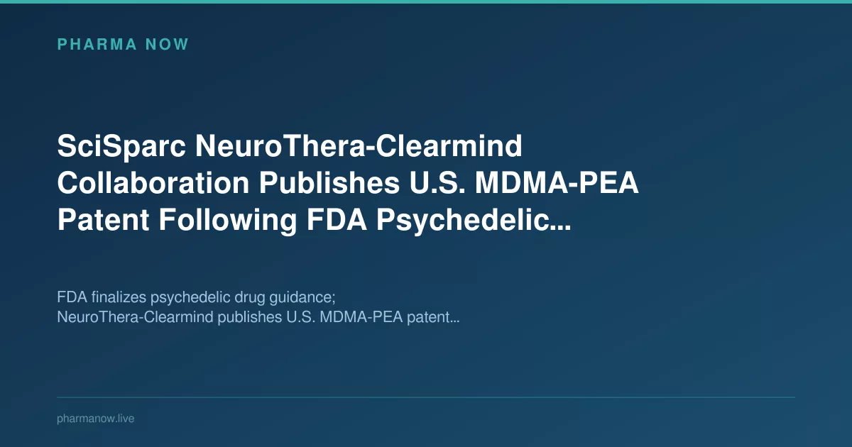 SciSparc-Clearmind Collaboration Wins U.S. MDMA-PEA Patent
