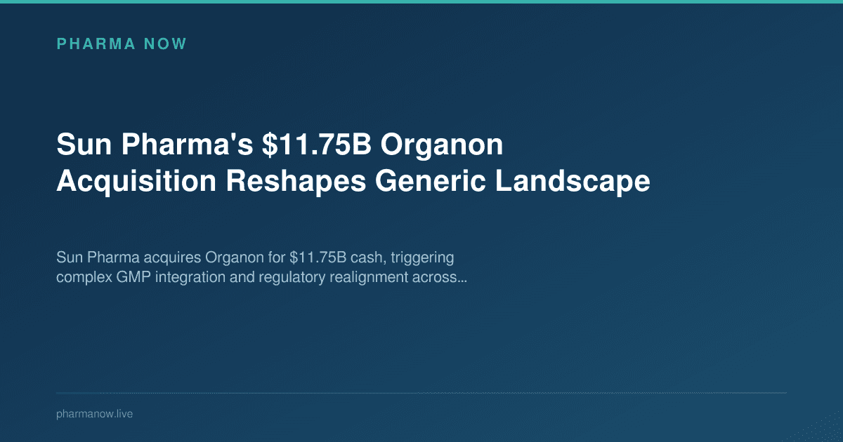 Sun Pharma's $11.75B Organon Acquisition Reshapes Generic Landscape