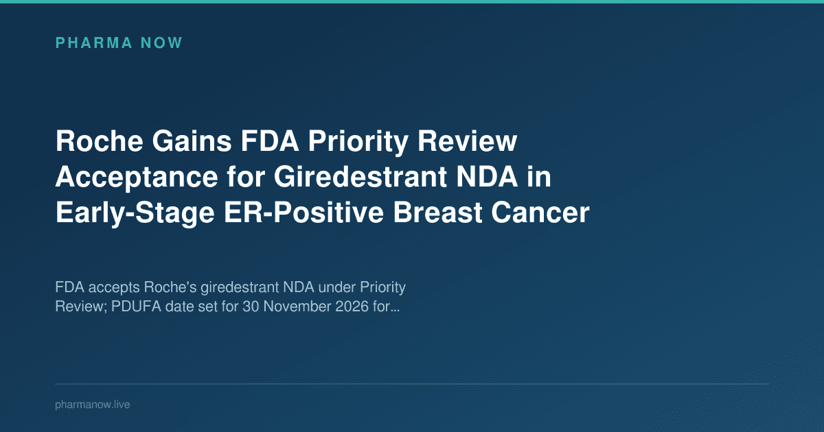 Roche Gains FDA Priority Review Acceptance for Giredestrant NDA in Early-Stage ER-Positive Breast Cancer