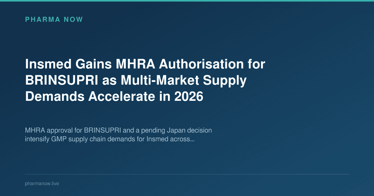 Insmed Gains MHRA Authorisation for BRINSUPRI as Multi-Market Supply Demands Accelerate in 2026