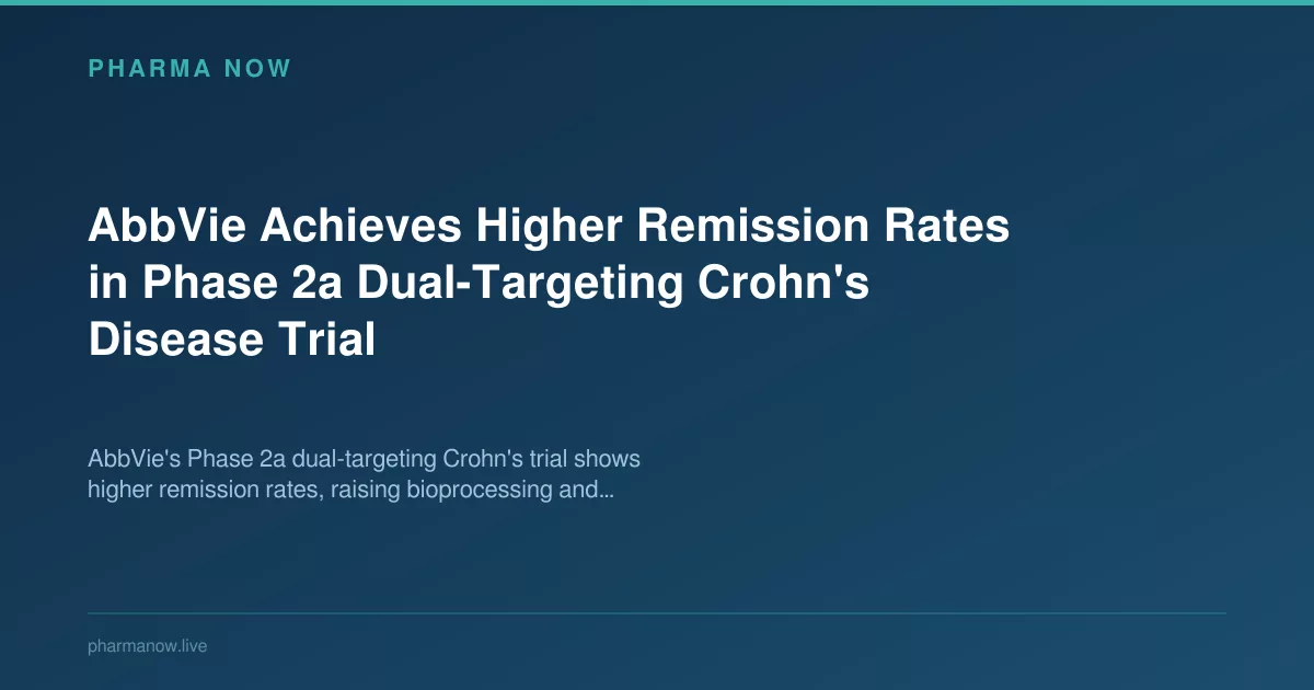 AbbVie Achieves Higher Remission Rates in Phase 2a Dual-Targeting Crohn's Disease Trial