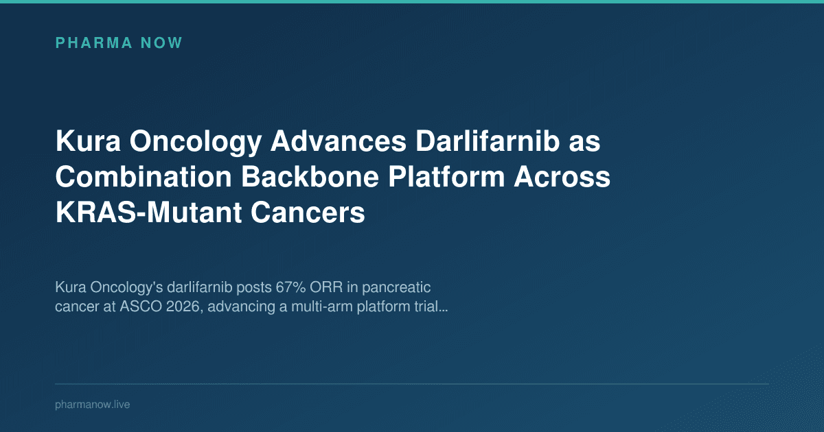 Kura Oncology Advances Darlifarnib as Combination Backbone Platform Across KRAS-Mutant Cancers